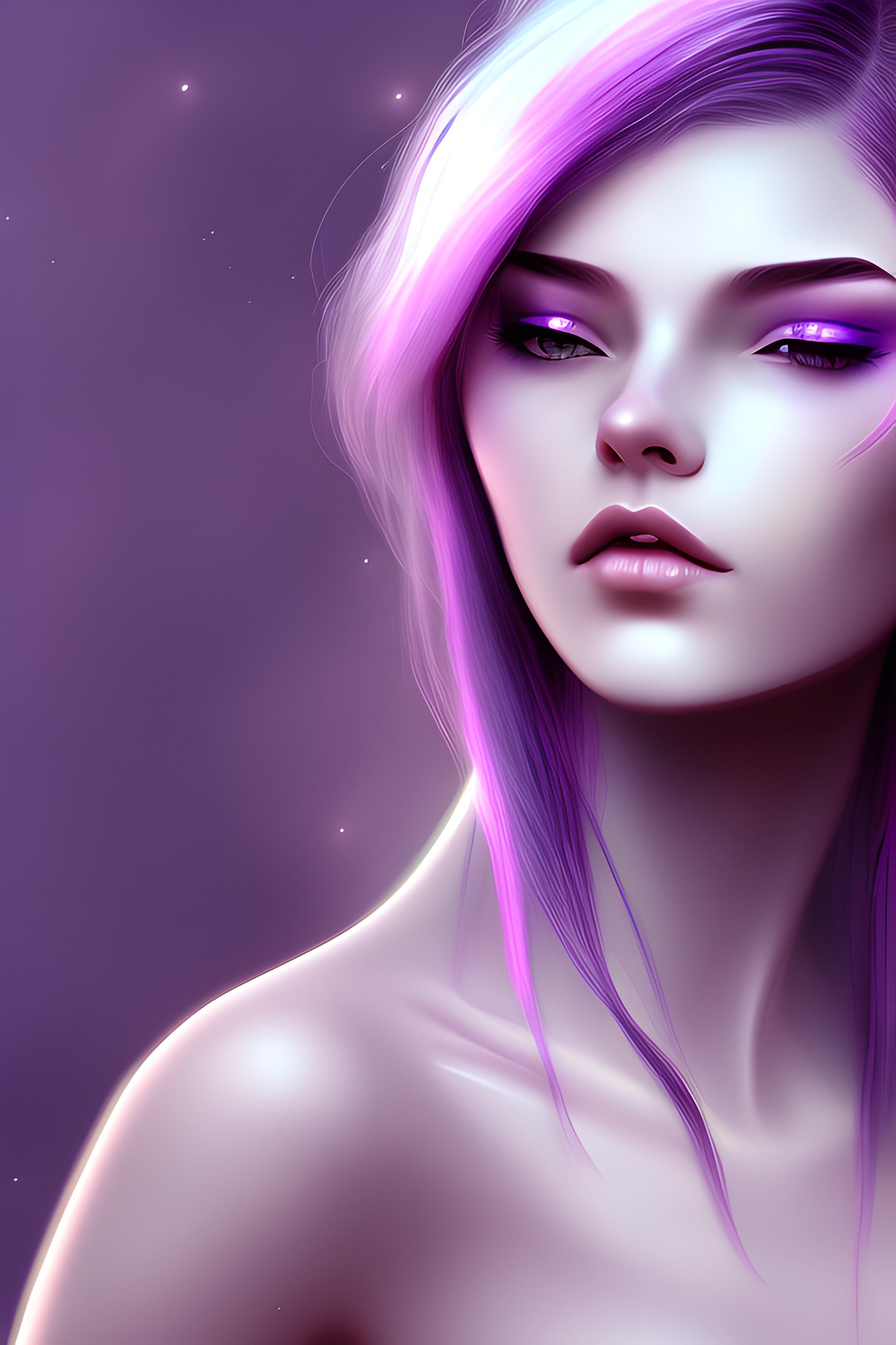 Girl with light purple hair. | Wallpapers.ai